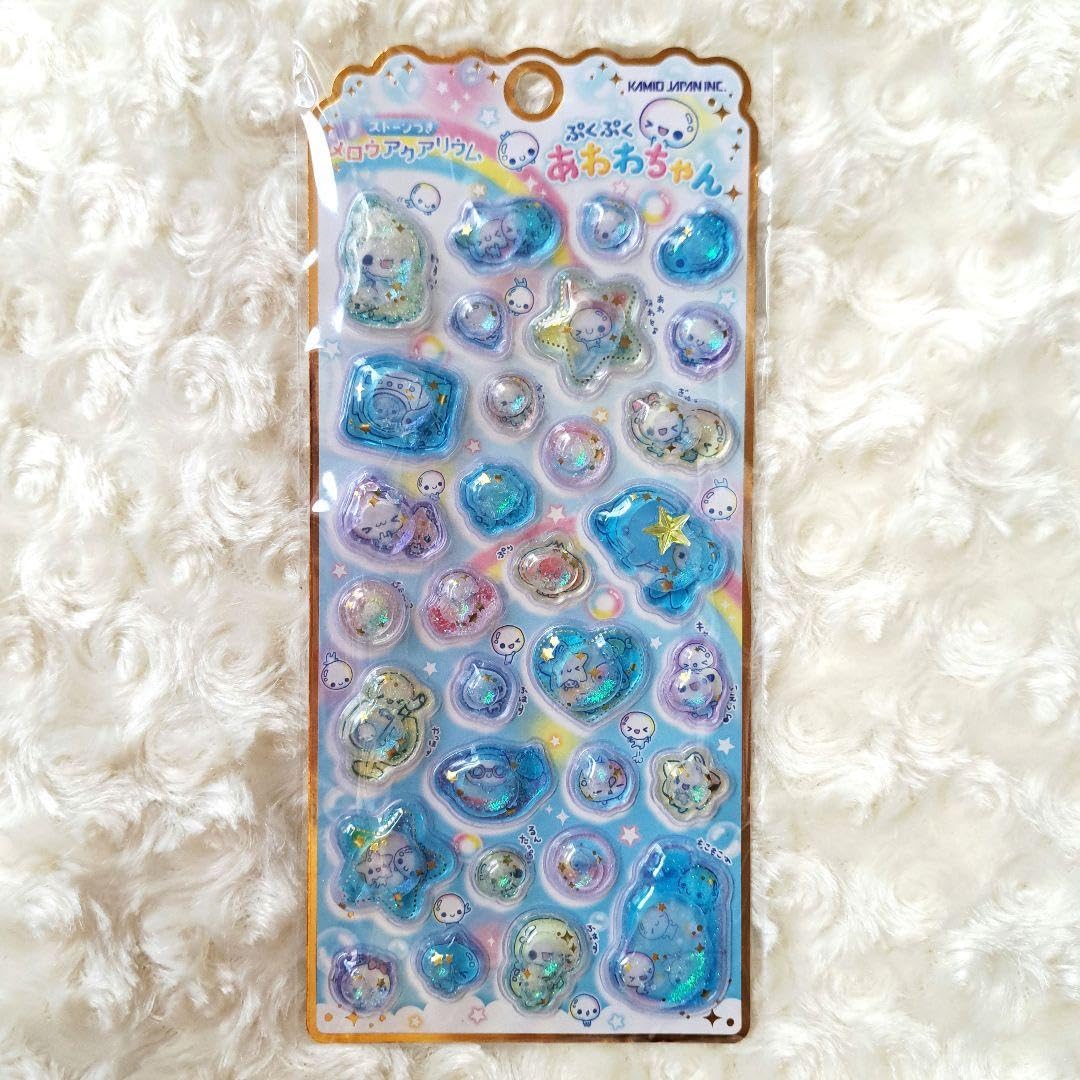 あわわちゃん シールバインダー おはじきシール メロウアクアリウム シール メロウアクアリウムシール/平成ファンシー | シール・スタンプ・デコ